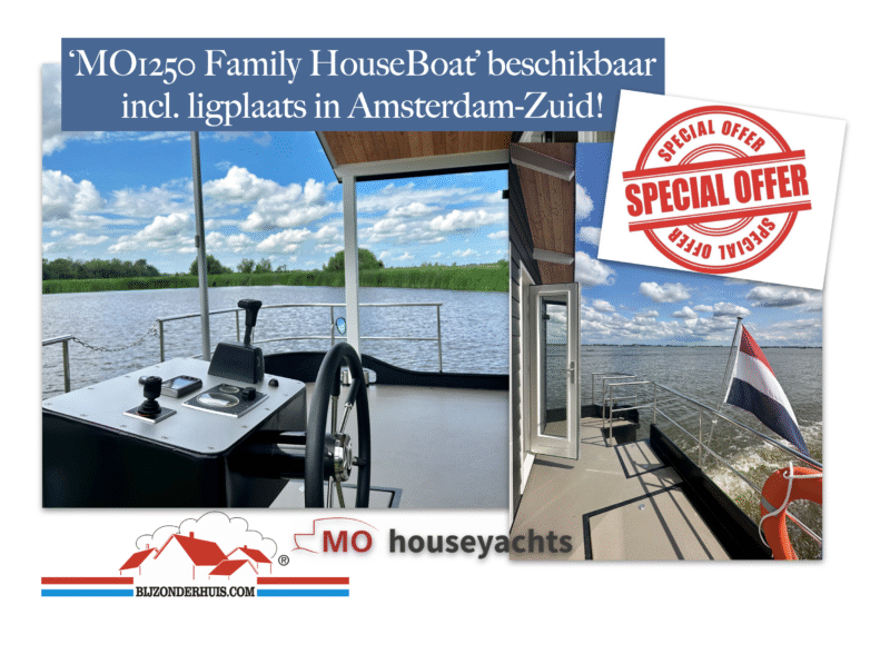 Houseboat ‘Turn-Key’ aan Nieuwe Meer in Amsterdam-Zuid.